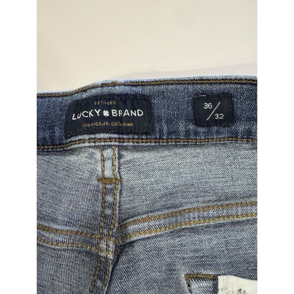 Lucky Brand 363 Vintage Straight Jeans Mens 36x32 Blue Denim Classic Medium Wash - Picture 9 of 10